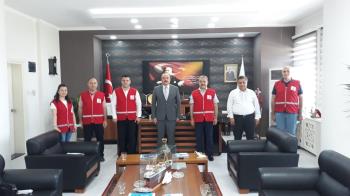 Türkiye Kızılay Derneği Bandırma Şube Başkanı Halil Özümüt ve Yönetim Kurulu Üyelerinden Rektörümüze Ziyaret